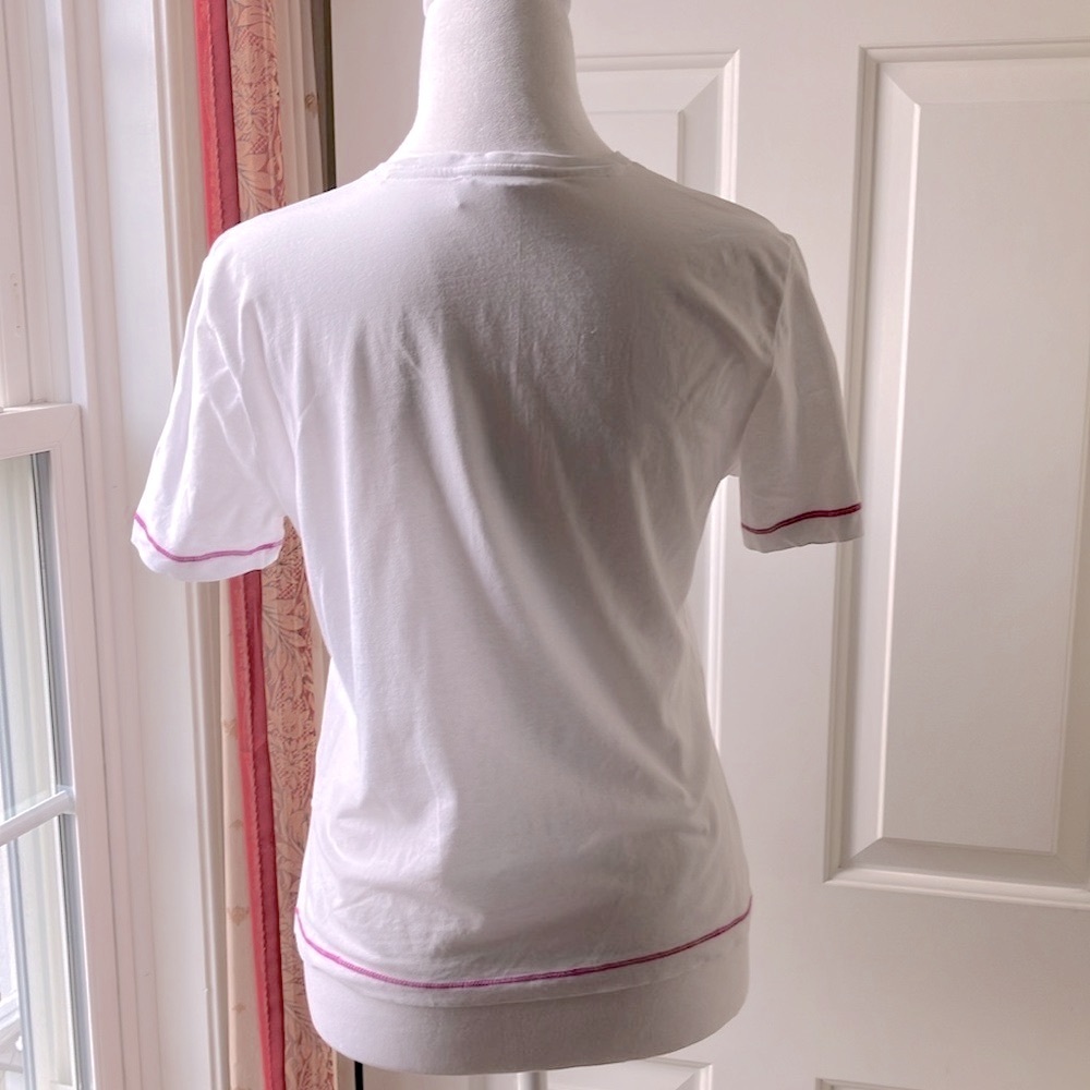Desigual Arty Backstitching T-Shirt White/Graphic Design Size L - Picture 6 of 8